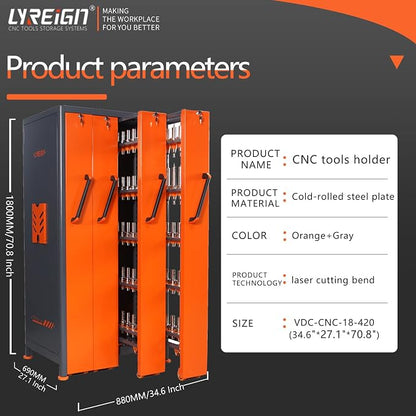 CNC Tool Holder Vertical Drawer Cabinet, Large Capacity CNC Tool Storage Cabinet - Image 2