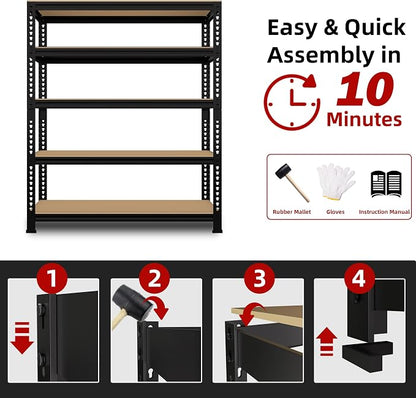 5-Shelf Heavy Duty Shelving - Image 6