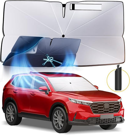 Windshield Sun Shade Umbrella: for Honda CRV 2023 2024 2025-4-Layers Thickened by HIMUMOY