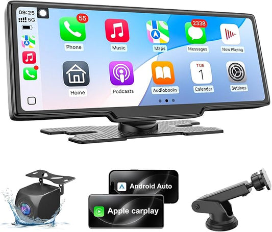Carplay Screen for Car, 10.26’’ HD Wireless Apple Carplay & Android Auto Touch by 25HOURSPortableCarStereo