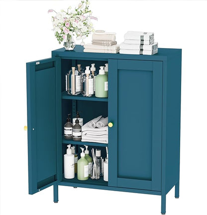 Metal Bathroom Storage Cabinet, Bathroom Floor Storage Cabinet - Image 6