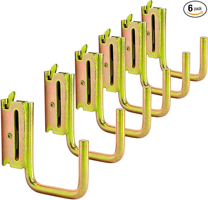 6 Pack 2" E Track J Hooks Heavy Duty Galvanized Steel E-Track Tie Down by MorScan