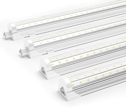 Ensenior 4 Pack 8 FT Led Shop Lights, 6000K Clear White, 10000LM Super Bright by Ensenior