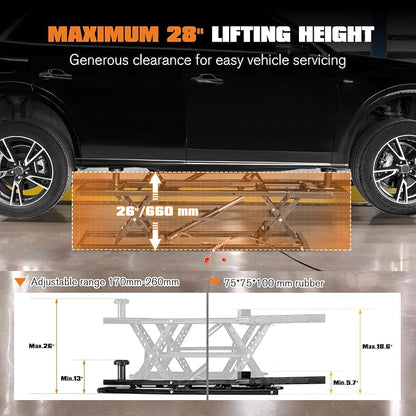 Albott 7000 LBS Portable Car Lift, Heavy Duty Quick Jack - Image 4