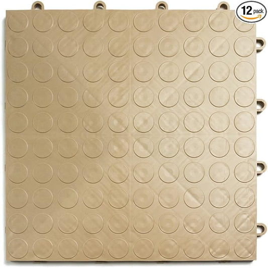 GarageDeck Coin Pattern, Durable Interlocking Modular Garage Flooring Tile by BigFloors