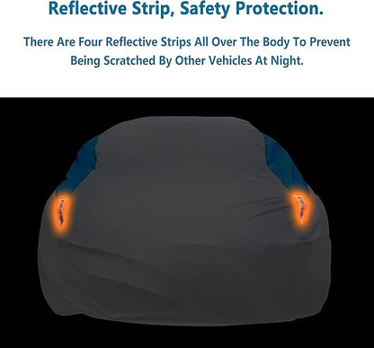 MORNYRAY Waterproof Car Cover All Weather Snowproof UV Protection Windproof - Image 4