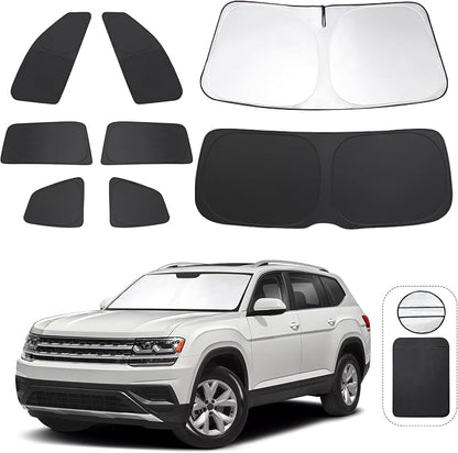 TINGLU Window Shades for Volkswagen VW Atlas 2018-2024 2025 Accessories Car by TINGLU