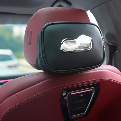 Car Tissue Holder, Tissue Box Cover Keep Car Tidy, Premium PU Leather Backseat - Image 7
