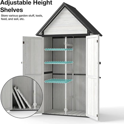 Outdoor Storage Shed with Sloped Roof - Image 3