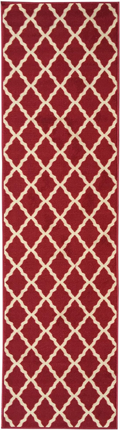 Ottomanson Hallway Runner Rug 20" x 59" Non Slip Trellis Area Rugs Easy to - Image 14