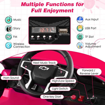 Costzon Ride on Car, 12V Licensed Chevrolet Tahoe Battery Powered Electric - Image 2