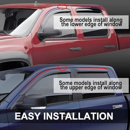94119 Side Window Wind Deflector, Window Visor fit - Image 3