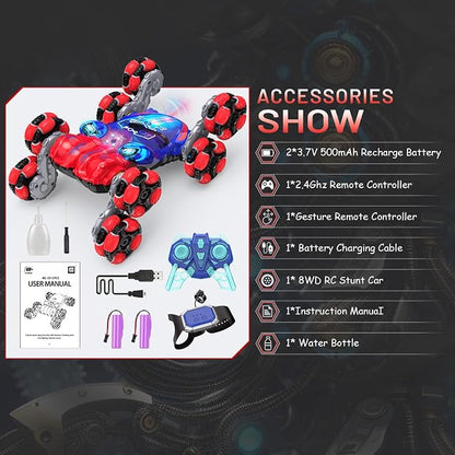 Remote Control Car, 8WD Gesture Sensing RC Car, 2.4GHz RC Stunt Cars Boys Toys - Image 7