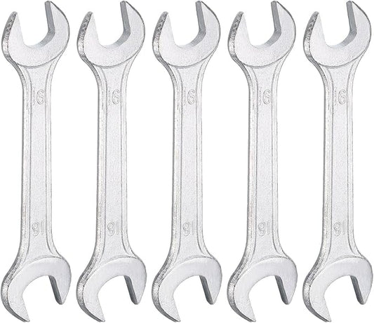 HARFINGTON 5pcs Double Open End Wrench 16mm x 18mm Metric 15 Degree Offset by HARFINGTON