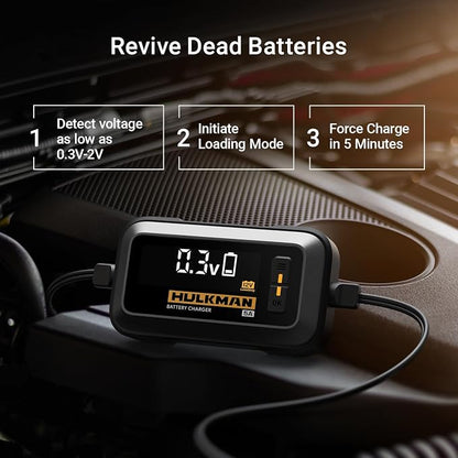 Hulkman Sigma 5, 5A Car Battery Trickle Charger, 12V and 6V Smart Charger - Image 4