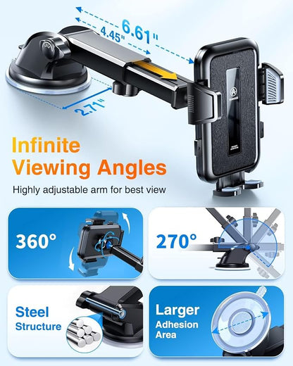 VANMASS 2025 Upgraded Car Phone Holder, Patent Safety Cell Phone Mount - Image 9