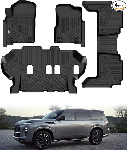 for Nissan Armada/Infiniti QX80 2019-2024 Floor Mats, Only Fit by ICYHAWS