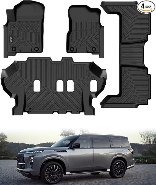 for Nissan Armada/Infiniti QX80 2019-2024 Floor Mats, Only Fit by ICYHAWS