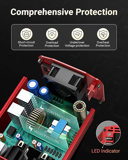 BESTEK Power Inverter DC 12V to AC 110V - 300W Car Plug Adapter Outlet - Car - Image 3