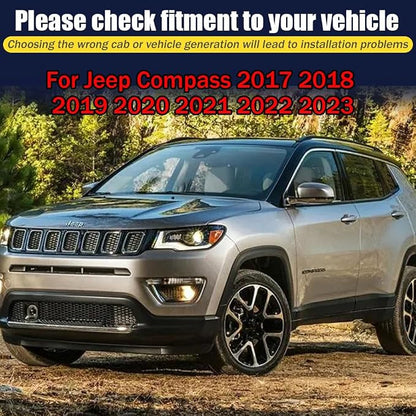 Rain Guards for Jeep Compass 2017-2023, Tape-on Side Window Deflectors for Jeep - Image 6