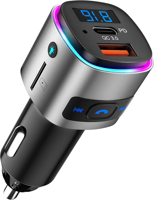 FM Transmitter Bluetooth, SONRU Bluetooth Car Adapter, Wireless FM Radio by SONRU