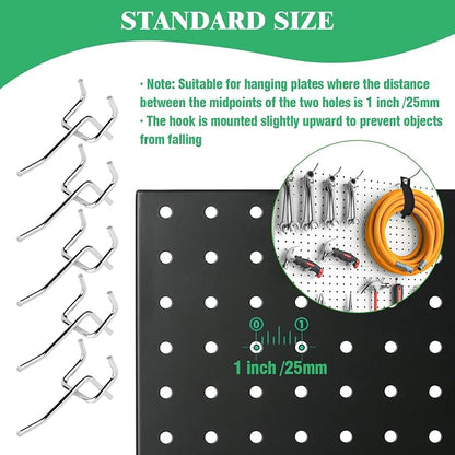 50Pcs 2"/5CM Pegboard Hooks Assortment Set, Metal Peg Board Hooks - Image 5