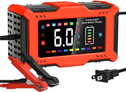 LiFePO4/Lead Acid Battery Charger Smart Battery Trickle Charger 12V 6A by FASTAGEI