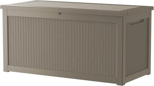 320 Gallon Outdoor Storage Box Patio Deck Box Waterproof, Resin Lockable by Decksplore%E2%80%94BuiltforOutdoor