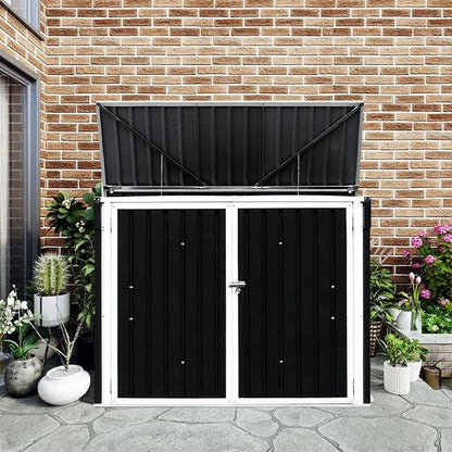 Goplus 6' x 3' Outdoor Storage Shed, Tool Storage Shed - Image 5