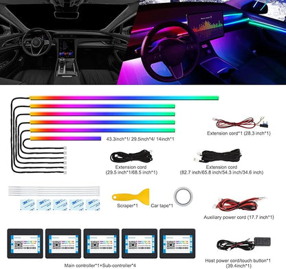 Dreamcolor Acrylic Interior Car LED Strip Light - Image 2