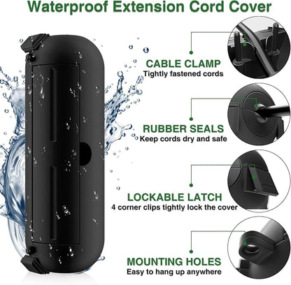 Flemoon Outdoor Extension Cord Safety Cover, IP44 Waterproof Connection - Image 3