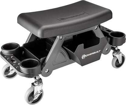 Powerbuilt Heavy-Duty Utility Rolling Seat Upgraded by PowerbuiltTools