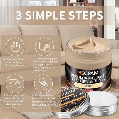 Beige Leather Recoloring Balm - Image 5