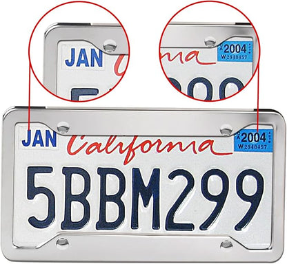 2 Pcs 4 Holes Stainless Steel License Plate Frame，Car License Plate Holder - Image 5