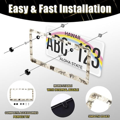 Animals License Plate Frame Bear Deer Horse Tiger License Plate Holder - Image 7