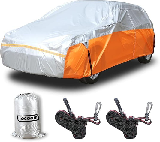 Tecoom Car Cover for Automobiles, Weatherproof Full Exterior Covers, Universal by Tecoom