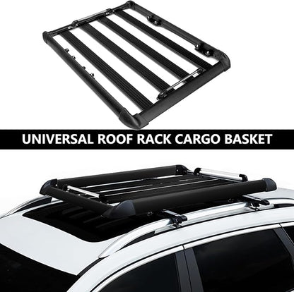 AUTOXBERT 50" x37.8" x3.54" Universal Aluminum Roof Rack Rooftop Cargo Carrier - Image 6