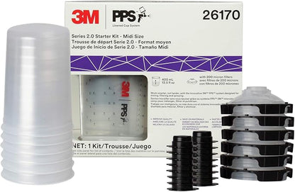 3M PPS 2.0 Paint Spray Gun System Starter Kit 26170, 13.5 Ounces, 200-micron by 3MAutomotive