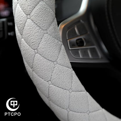 Soft Car Steering Wheel Cover for Sedan, Warm Luxury Velvet, Anti Slip - Image 4
