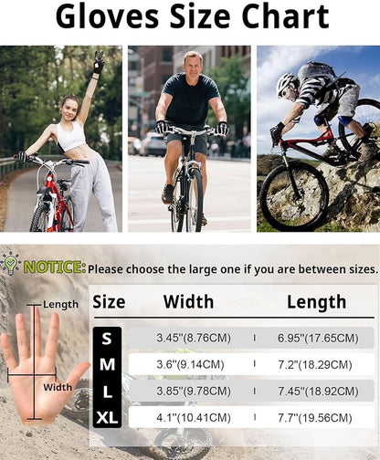 RIGWARL Skeleton Motorcycle Gloves Men Women Touchscreen, Non-Slip Mountain - Image 7