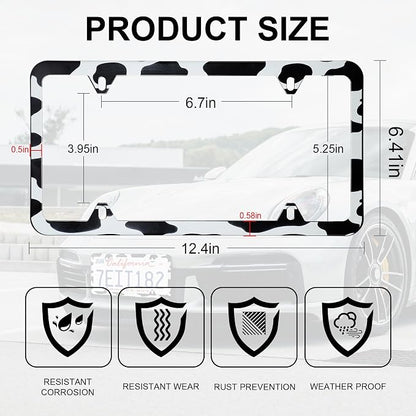 LivTee 4 Holes Stainless Steel License Plate Frames, Automotive Exterior - Image 3