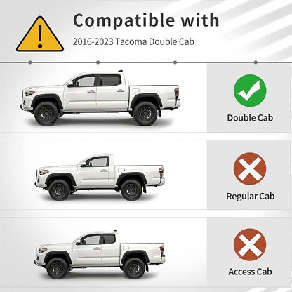 OEDRO Upgraded Floor Mats Fit for Toyota Tacoma 2016-2023, All Weather TPE - Image 2