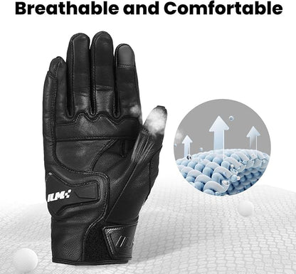 ILM Goatskin Leather Motorcycle Motorbike Powersports Racing Gloves Touchscreen - Image 5