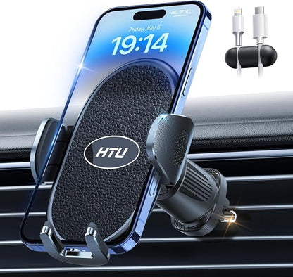 HTU 【Military-Grade】 Car Phone Holder, 【Strongest & Longest Steel-Hook】 Car by HTU15yearsincarmounts