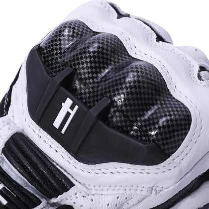 Harssidanzar Leather Motorcycle Gloves - Image 4