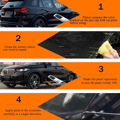 Jet Black Touch Up Paint for BMW, Car Paint Pen Scratch Repair Two-In-One Touch - Image 6
