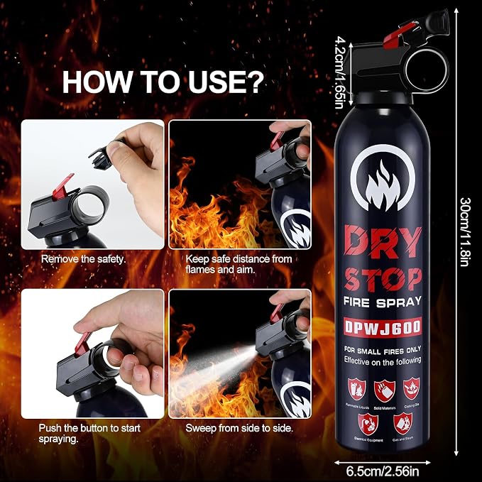 2Pack Dry Stop Fire Spray for Home - Image 2