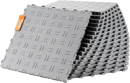 VEVOR Garage Tiles Interlocking, Non-Slip Double-Sided Texture Garage Flooring by VEVOR