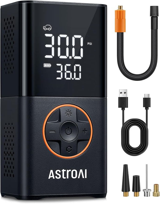 AstroAI L7 Tire Inflator Portable Air Compressor Cordless Mini Bike Pump by AstroAI