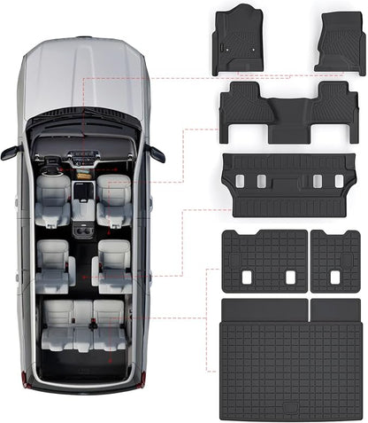 Floor Mats & Trunk Mat for Chevrolet Tahoe 2015-2020 Bucket Seat &GMC Yukon（Not by SANBAN-AXE